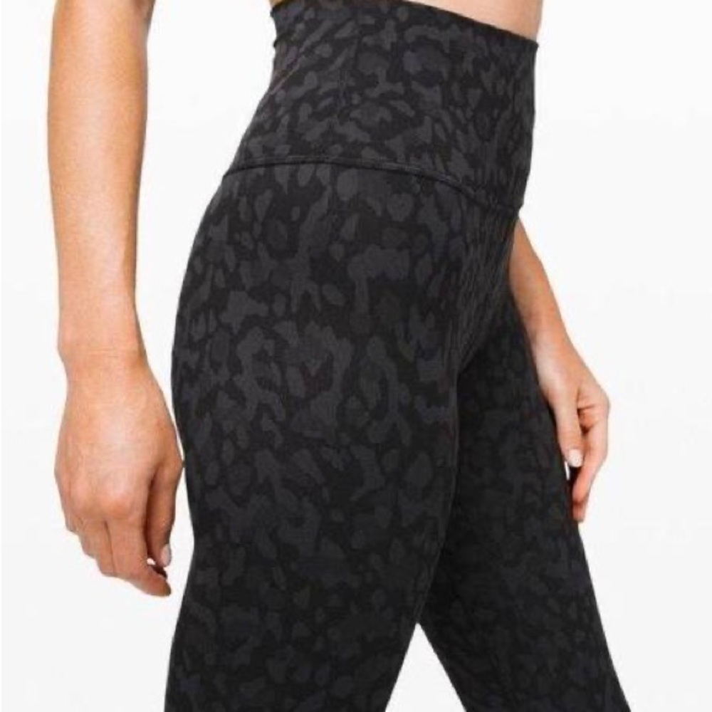 Lululemon cheetah wonder under high waisted legging, 27 inch